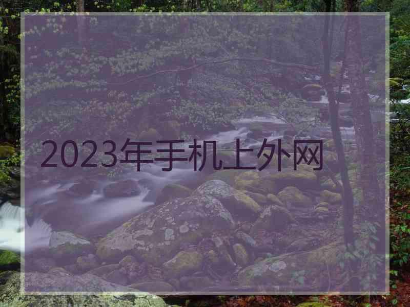 2023年手机上外网