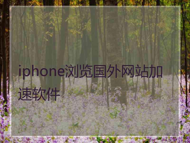 iphone浏览国外网站加速软件