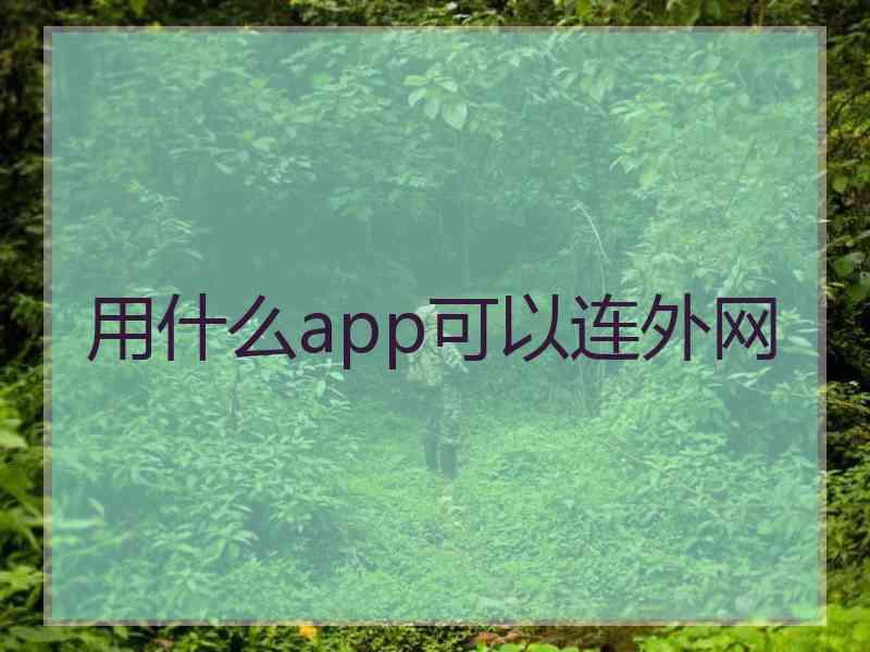 用什么app可以连外网