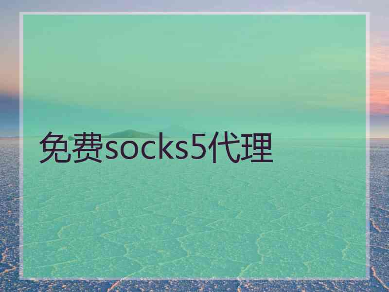 免费socks5代理